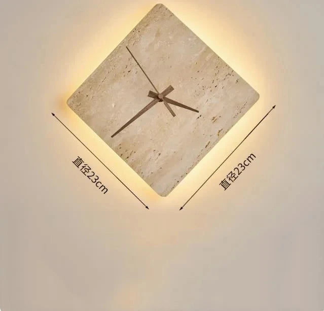 Applique LED en pierre naturelle – Esprit wabi-sabi