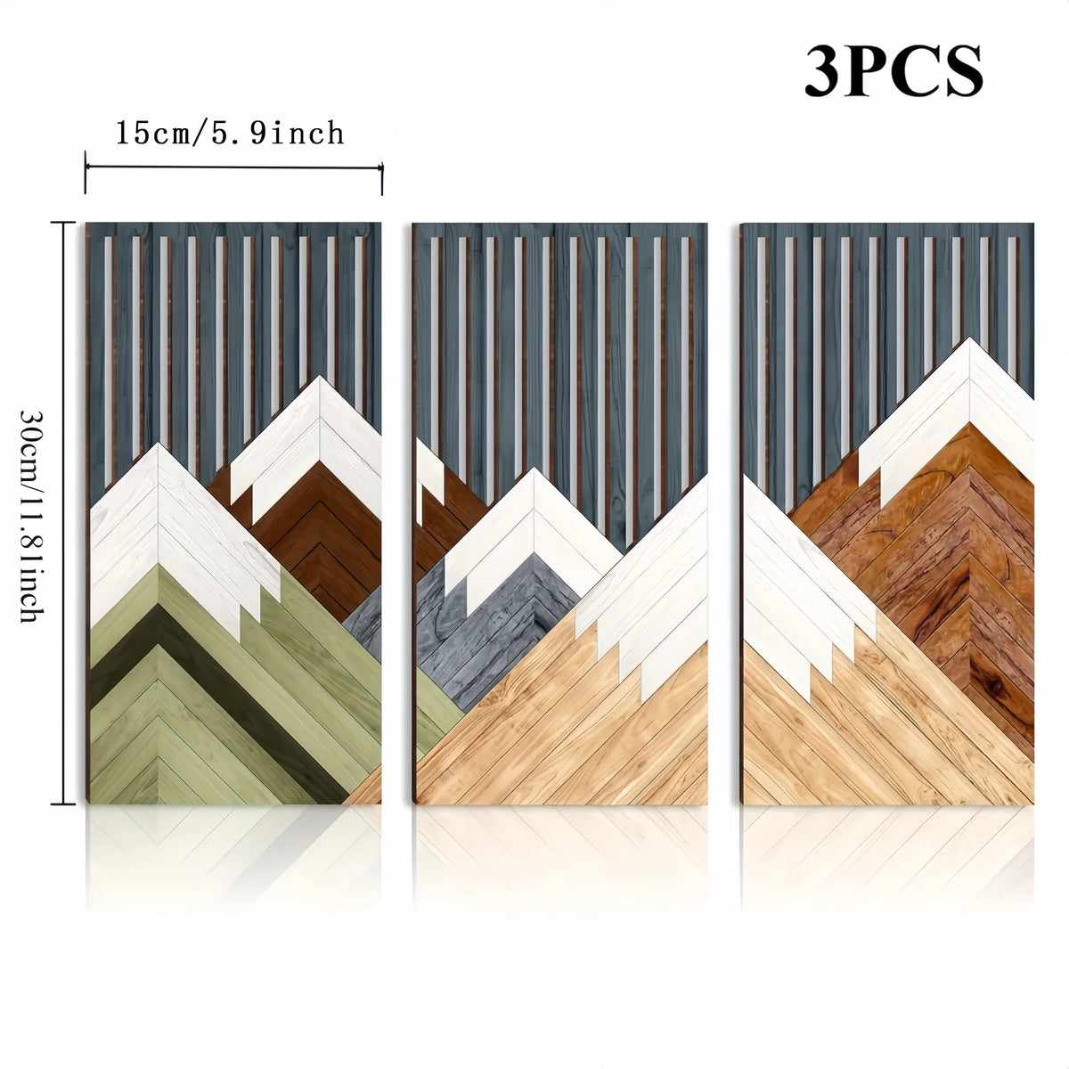 Décorations murales en bois – Motif feuillage bohème