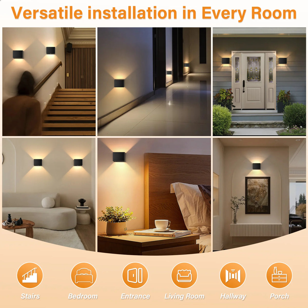 Applique murale LED rechargeable avec détecteur et télécommande
