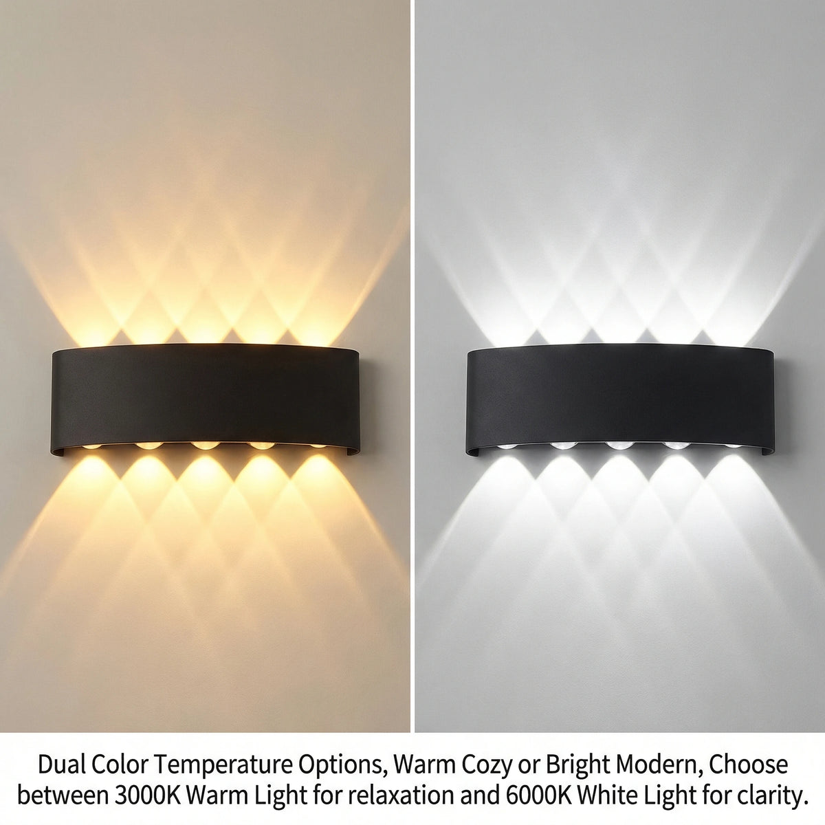 Applique murale LED à éclairage haut et bas, 2 à 10 W