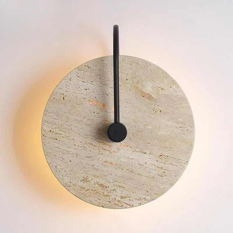 Applique LED en pierre naturelle – Esprit wabi-sabi