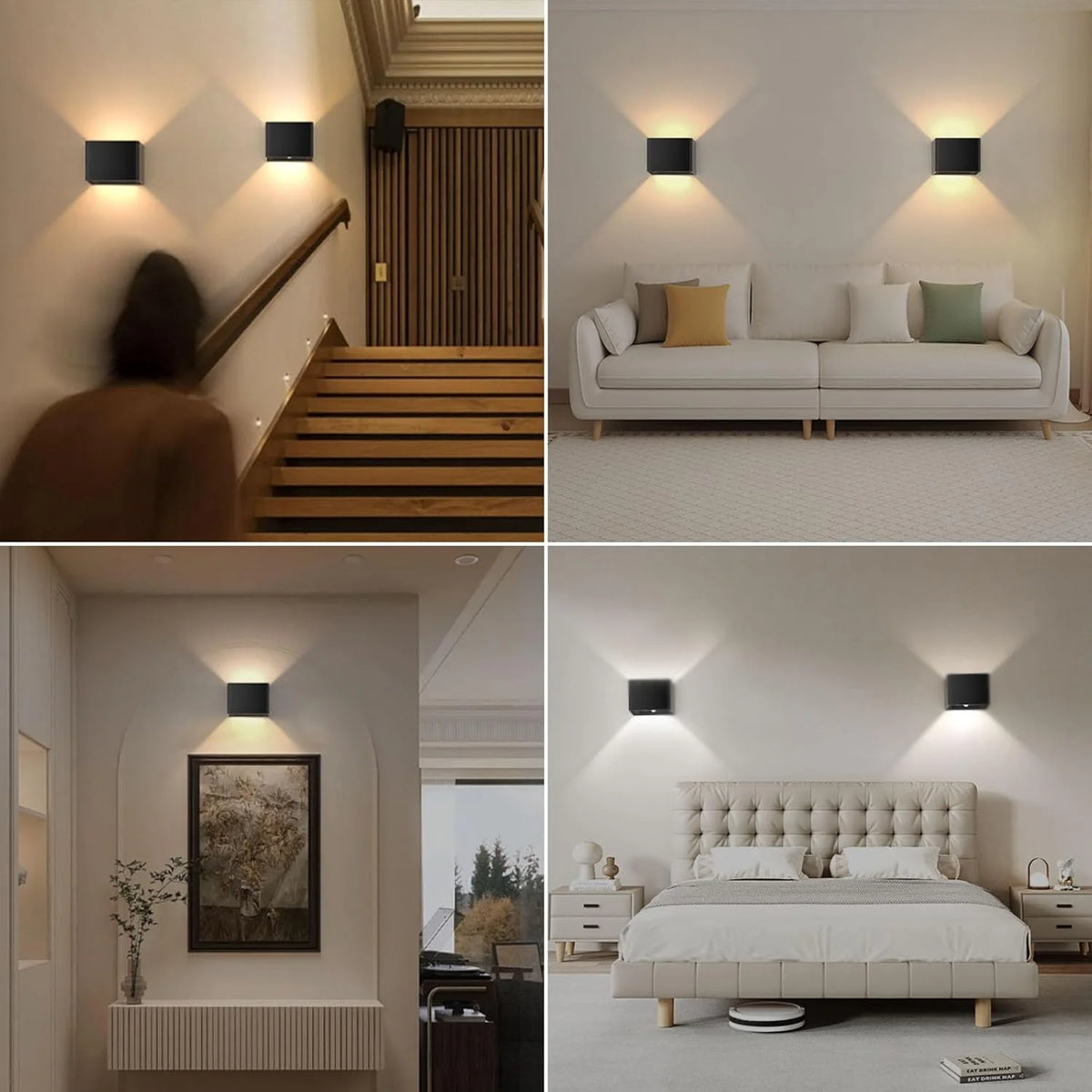Applique murale LED rechargeable avec détecteur et télécommande