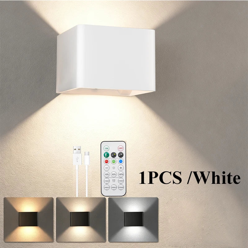 Applique murale LED rechargeable avec détecteur et télécommande