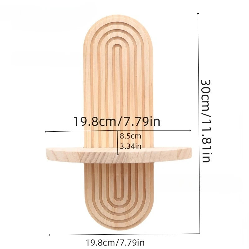 Étagère flottante en bois – Style bohème vintage