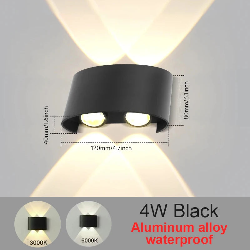 Applique murale LED à éclairage haut et bas, 2 à 10 W