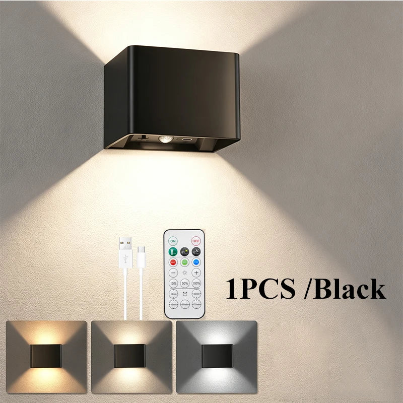 Applique murale LED rechargeable avec détecteur et télécommande