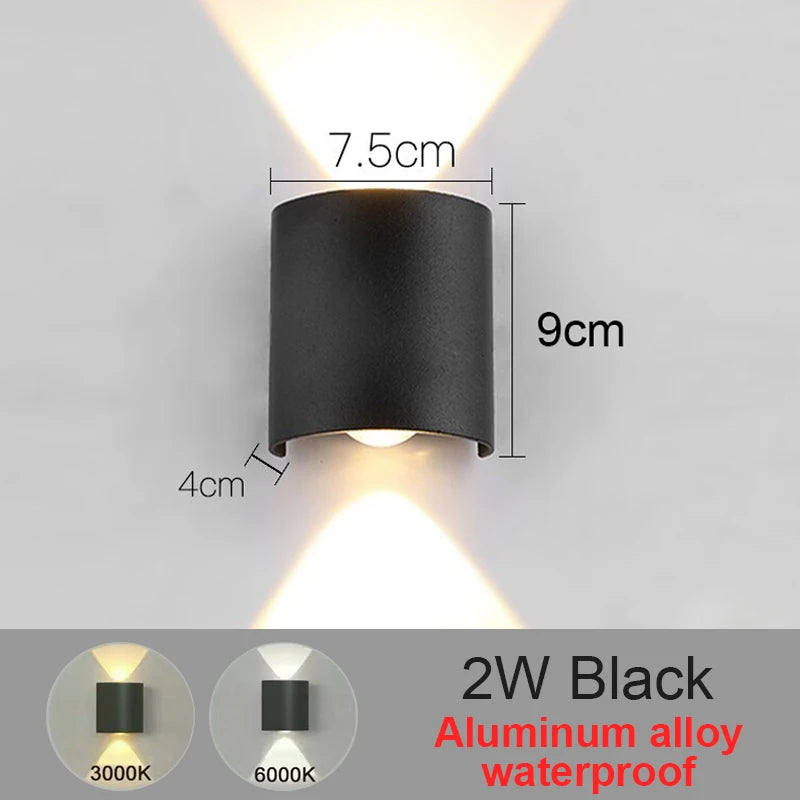 Applique murale LED à éclairage haut et bas, 2 à 10 W