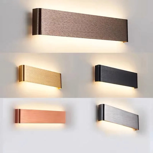 Applique murale LED en aluminium à éclairage haut et bas