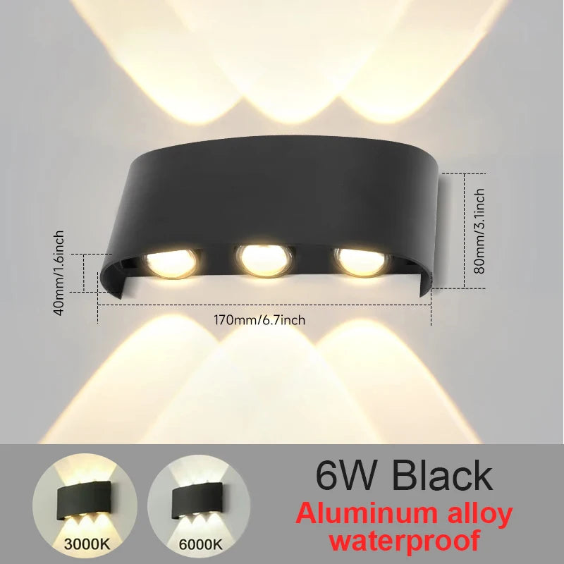 Applique murale LED à éclairage haut et bas, 2 à 10 W