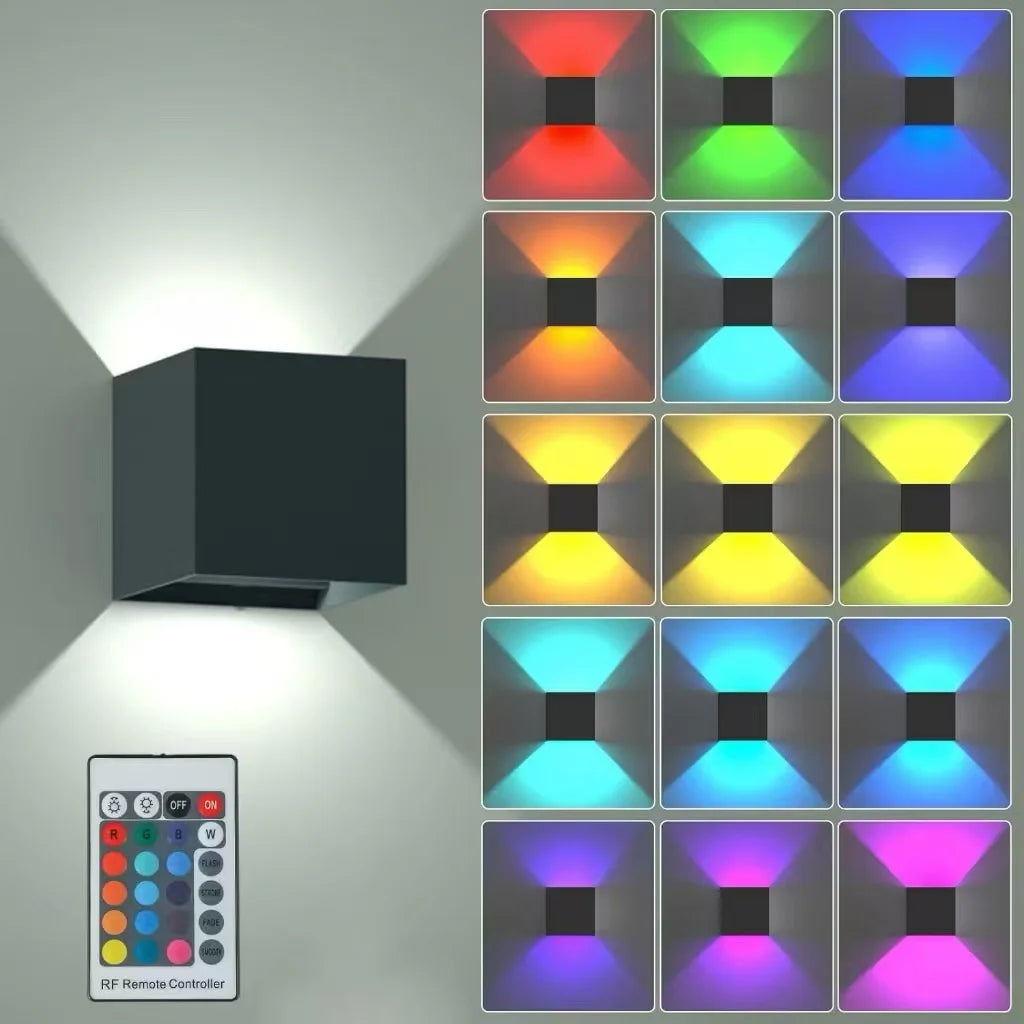 Applique murale LED RGB avec télécommande